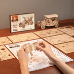 Деревянный конструктор Винтажный автомобиль 1:15 MC801 (ROKR)