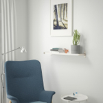 Настенная полка IKEA BERGSHULT / GRANHULT, Белый / никель, 80х20 см