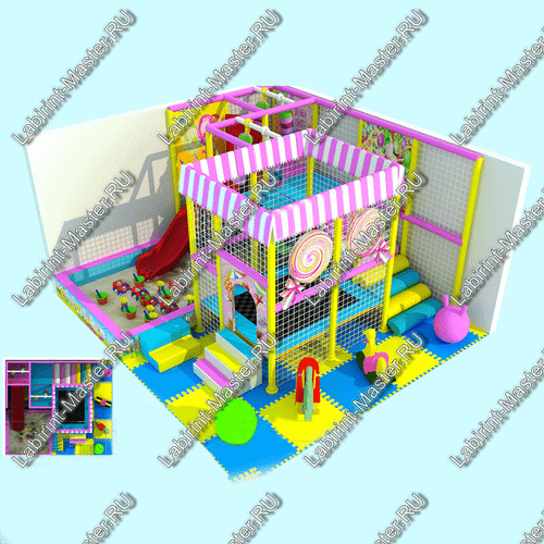 Детский игровой лабиринт «Карамельный мир»