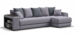 Угловой диван Дубай Рогожка Мальмо платина, Рогожка Венто серый