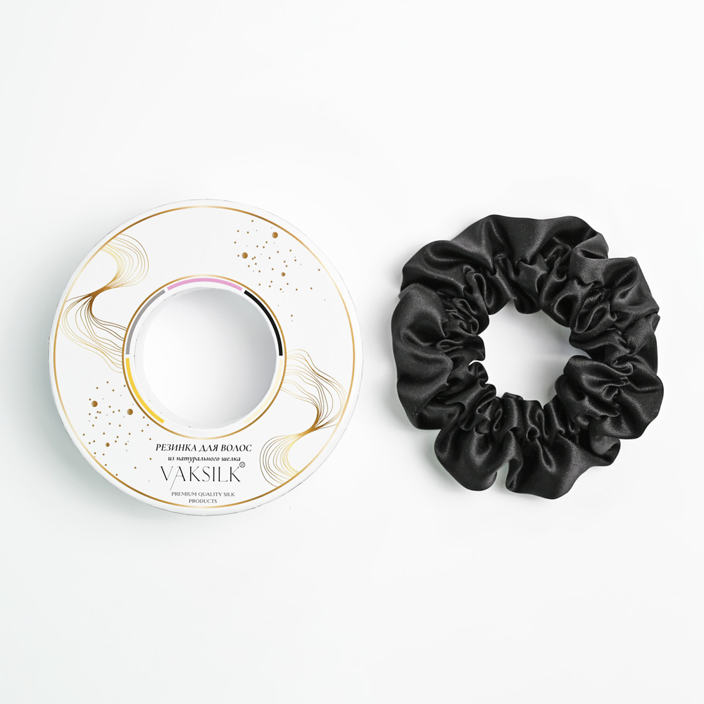 Резинка для волос "FLOWER" чёрный антрацит