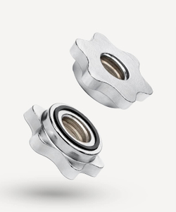 Замки для грифа BB-108, d=26 мм, металлические, хромированный, 2 шт