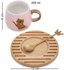 MUG-414/3 Чайная пара «Кошечка»