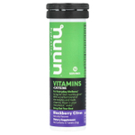 Nuun, Hydration, витамины и кофеин, шипучая витаминная добавка, ежевика и цитрус, 12 таблеток