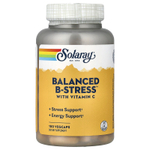 Solaray, Balanced B-Stress™ с витамином C, 100 растительных капсул