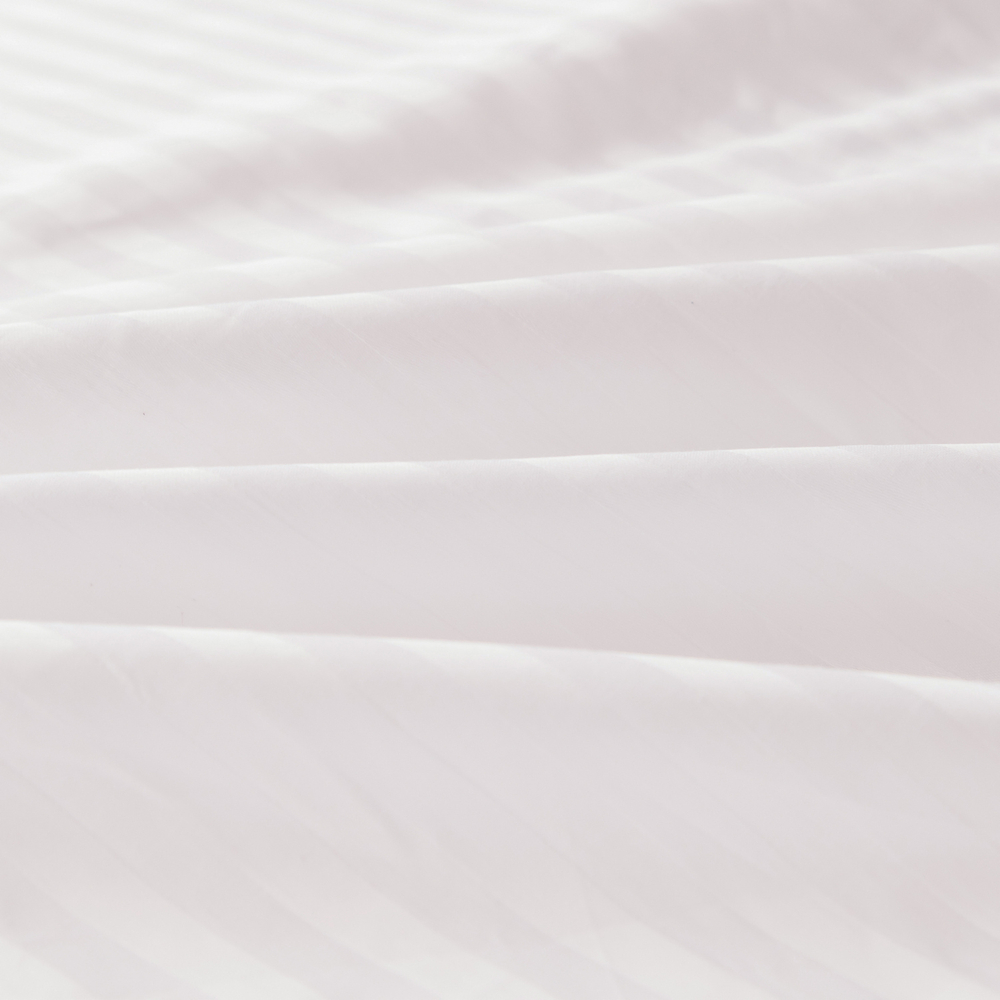 Простыня Страйп Сатин Однотонный Отель белый 100% хлопок на резинке 1x1 RR1CTH03618030