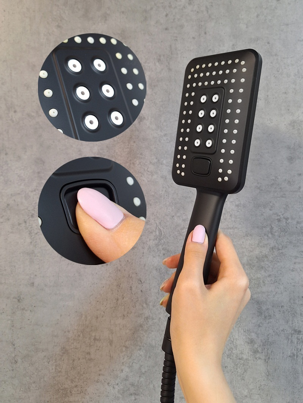 Смеситель на борт ванной с душем AltroBagno Lamberto 020106 MB