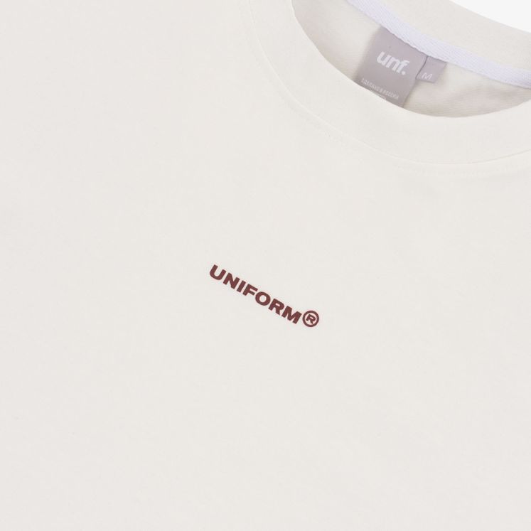 Футболка UNIFORM Heavy MiniLogo, молочный/бордовый