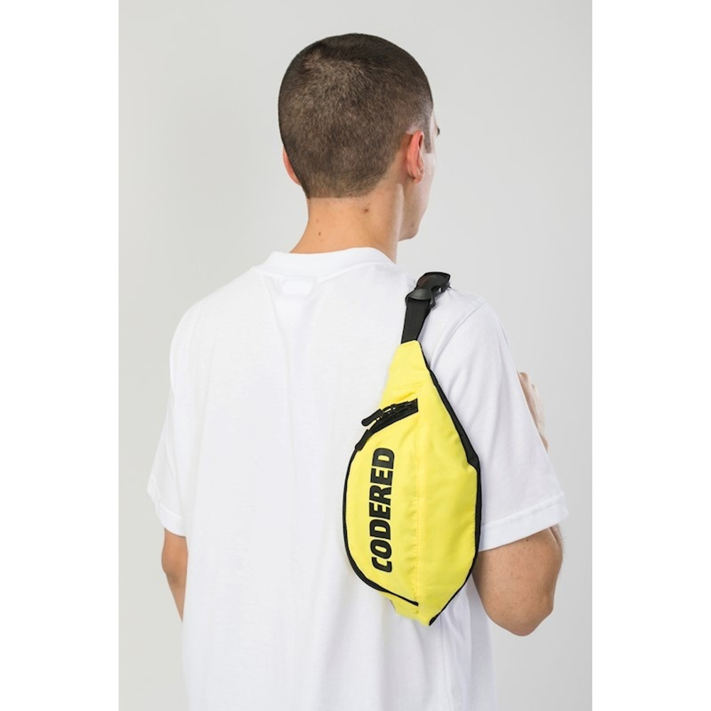 Поясная сумка CODERED Hip Bag Жёлтый микрофибра / черный принт CODERED