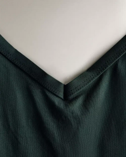 ZARA HOME КУПАЛЬНИК С БРЕТЕЛЬКАМИ НА СПИНЕ, ЗЕЛЕНЫЙ