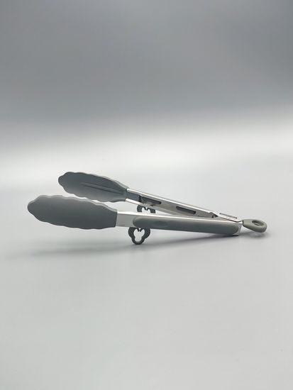 Щипцы силиконовые 23 см. Kamille КМ 7511 с ручками из нержавеющей стали