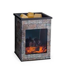 Аромасветильник настольный Камин стекло, Candle Warmers