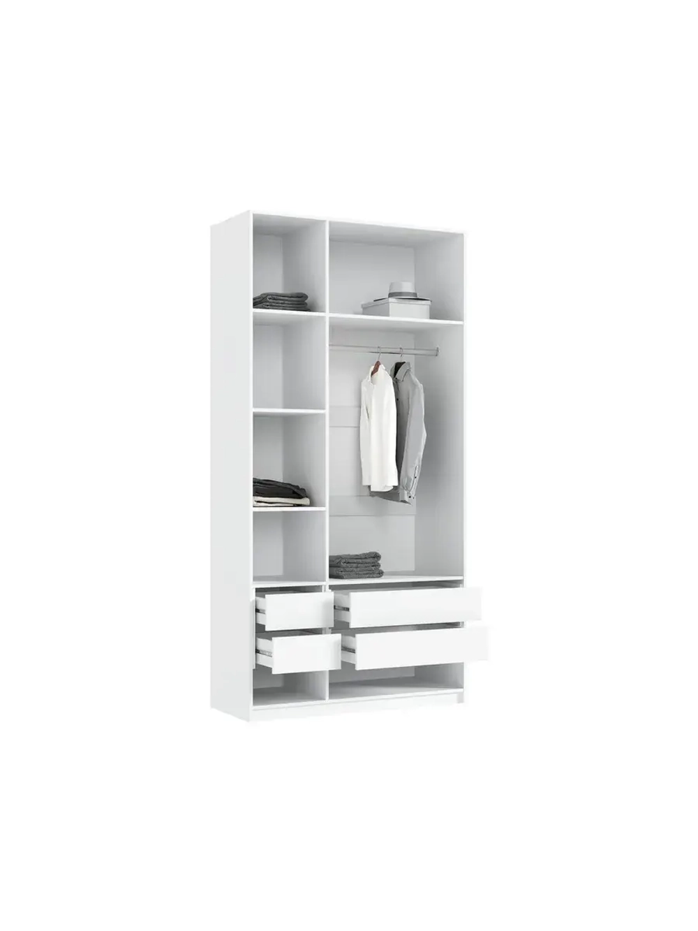 Шкаф для одежды 3 створки Браш Вайт 120х51х240