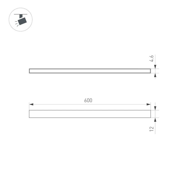 Трековый светодиодный светильник Arlight Mag-Microcosm-Strip-L600-10W Day4000 043268