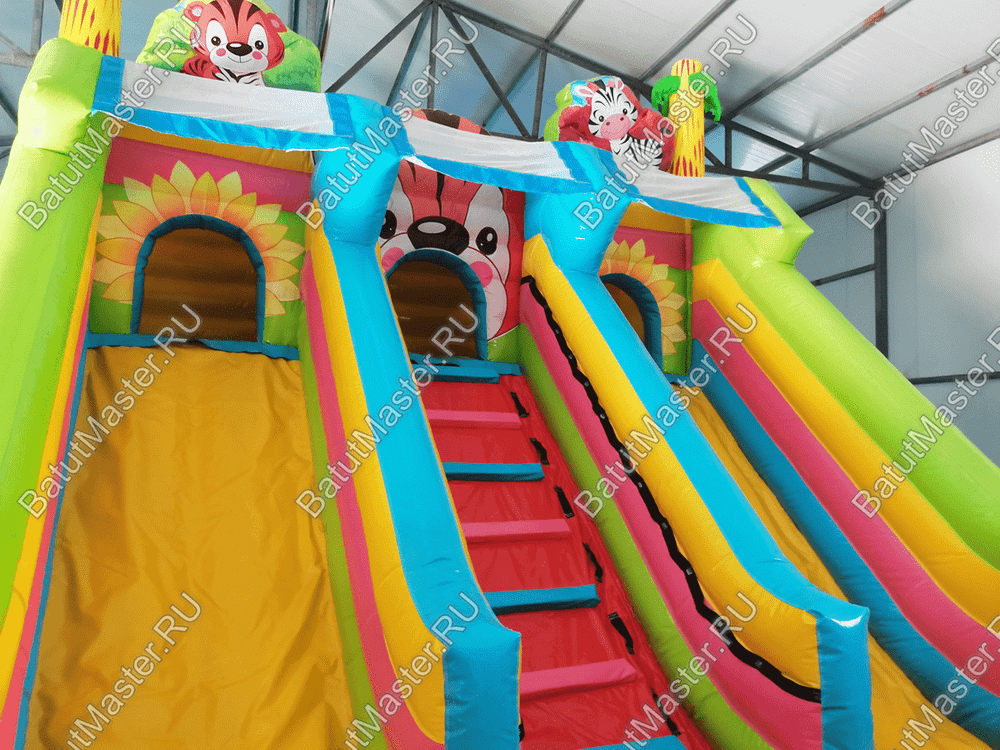 Коммерческий батут "Звериная команда", 9х5х5