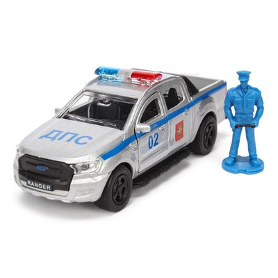 Модель ин. мет. "Ford Ranger" 12см, дв, баг, фигур. 4,5см, в ассортименте коробка SB-18-09-FR-P+FG-WB(Технопарк)