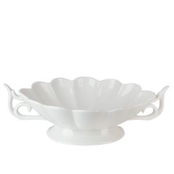 Салатник с ручками на ножке " " 30*21*9см. v=1000мл. (фарфор) (подарочная упаковка)