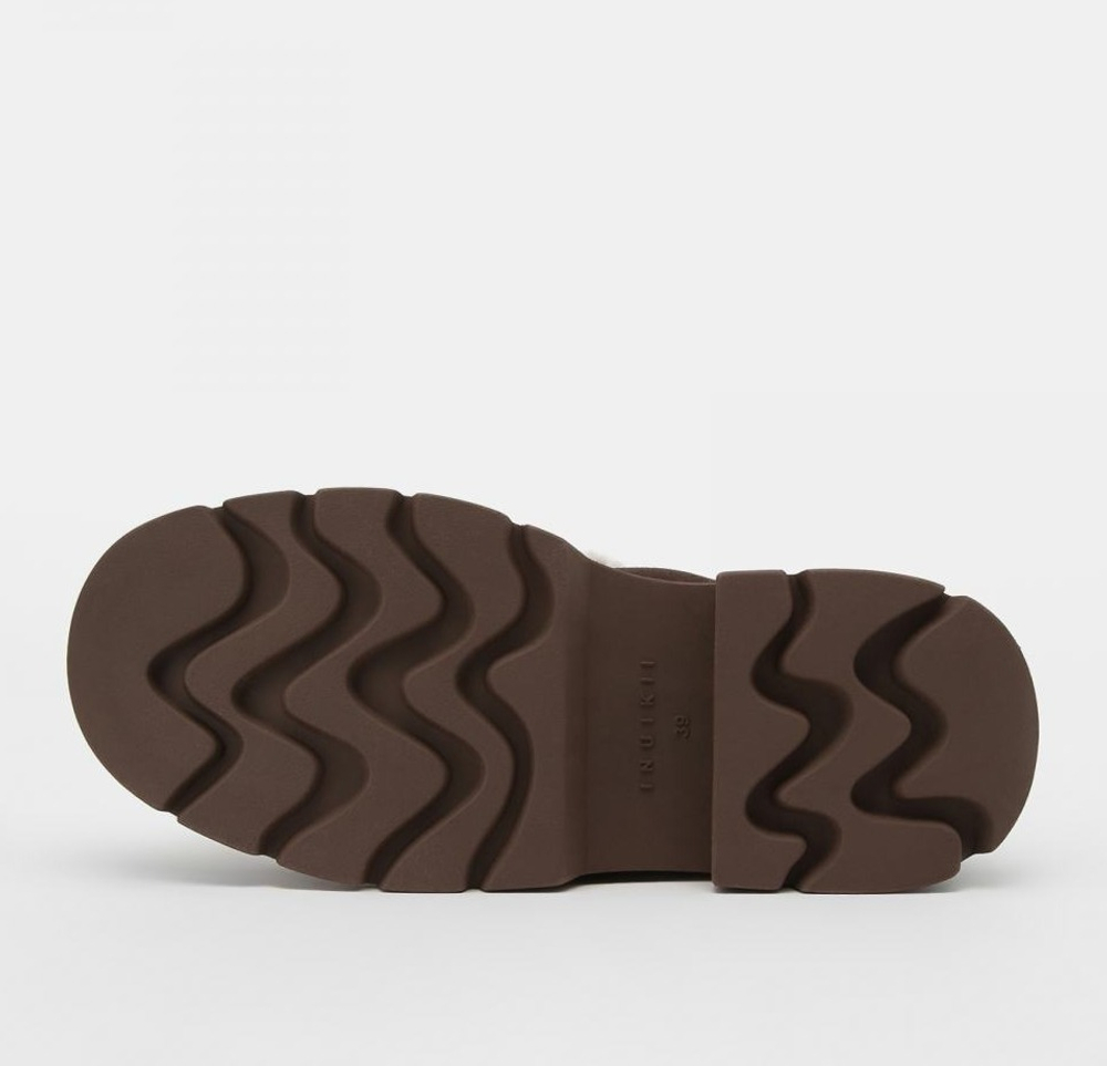 Замшевые ботинки INUIKII Biker Suede Brown на меху