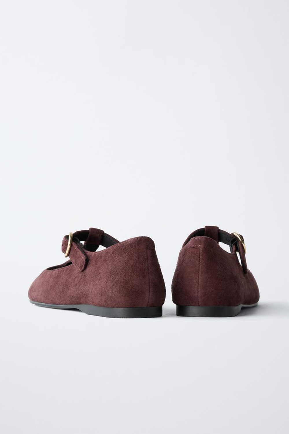 ZARA ЗАМШЕВЫЕ БАЛЕТКИ С РЕМЕШКАМИ,