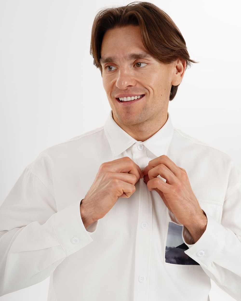 Рубашка Kefirmaykifer Вулкан хлопковая белая