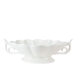 Салатник с ручками на ножке " " 26*17*8см. v=650мл. (фарфор) (подарочная упаковка)