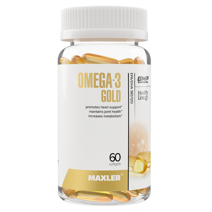 Омега-3 Голд, Omega-3 Gold, Maxler, 60 желатиновых капсул