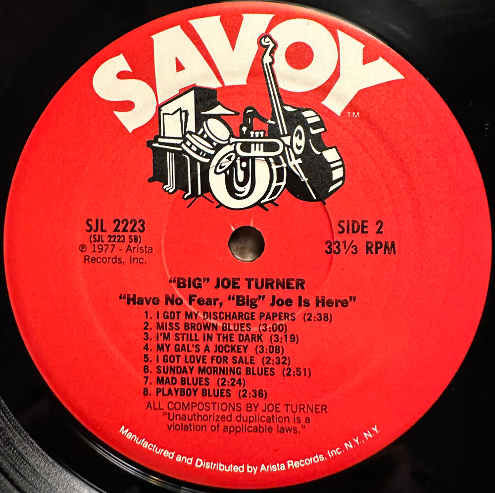 Big Joe Turner - Have No Fear, Big Joe Turner Is Here 2LP (США 1977г.)