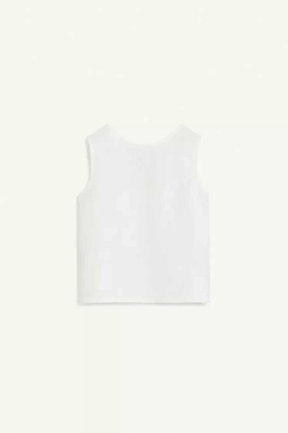 ZARA ТОП БЕЗ РУКАВОВ, БЕЛЫЙ