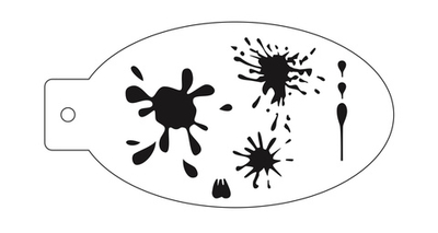 Трафарет для аквагрима овальный "Кляксы" 7 на 13 см