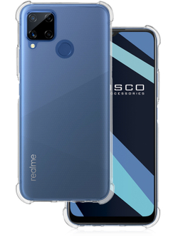 Чехол ROSCO для realme C15;realme C25;realme C25s оптом (арт. RM-C15-HARD-TPU-TRANSPARENT)