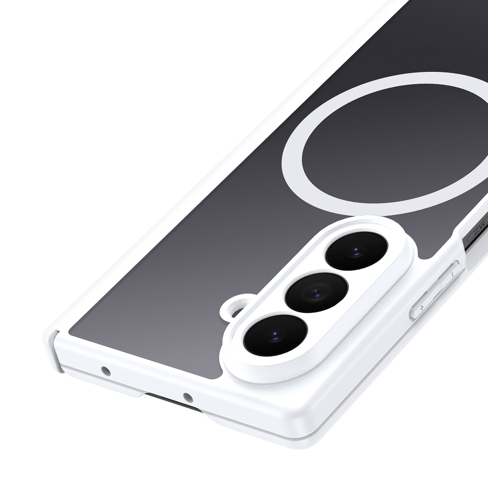 Усиленный чехол белого цвета с MagSafe для Samsung Galaxy Z Fold 8 Ultra, серия Expn Series Magnetic от Dux Ducis