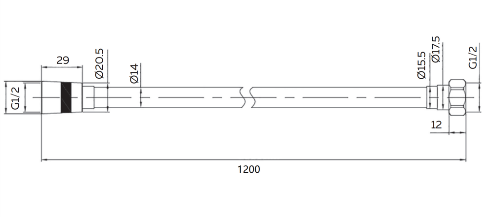 Душевой шланг AltroBagno SH 071706 GM