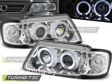Передние фары angel eyes v1 chrome для Audi A3 8L