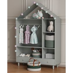 Корзина для хранения Ciary, Ø30х30 см, бежевая/оливковая