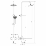 Душевая система 35к MIXLINE ML2429 излив лейка 3 позиции +лейка "Тропический душ" ХРОМ