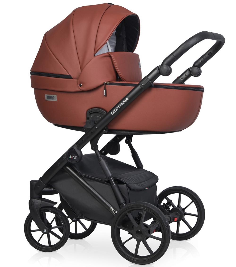 Детская коляска Riko Basic Montana Ecco 3 в 1 17 Maroon (т.бордовый)