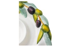 Блюдо для оливок 24см Edelweiss Оливки белое