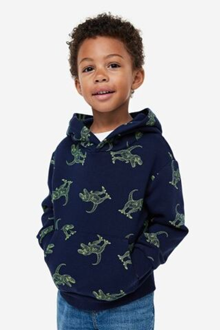 H&M Толстовка с капюшоном, темно-синий