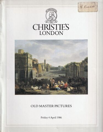 Каталог аукциона Christie's, Лондон, Живопись старых мастеров от 4 апреля 1986 года