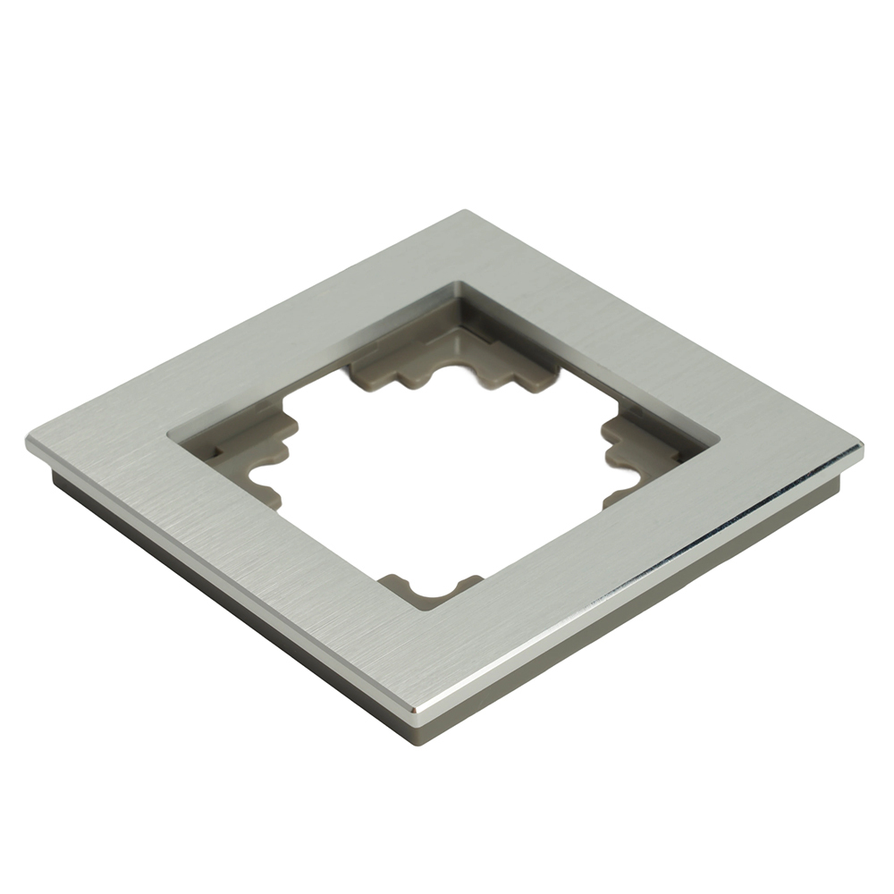 Рамка 1-местная, серебро, STEKKER, MFR00-7001-03, серия Катрин, серебро 50011