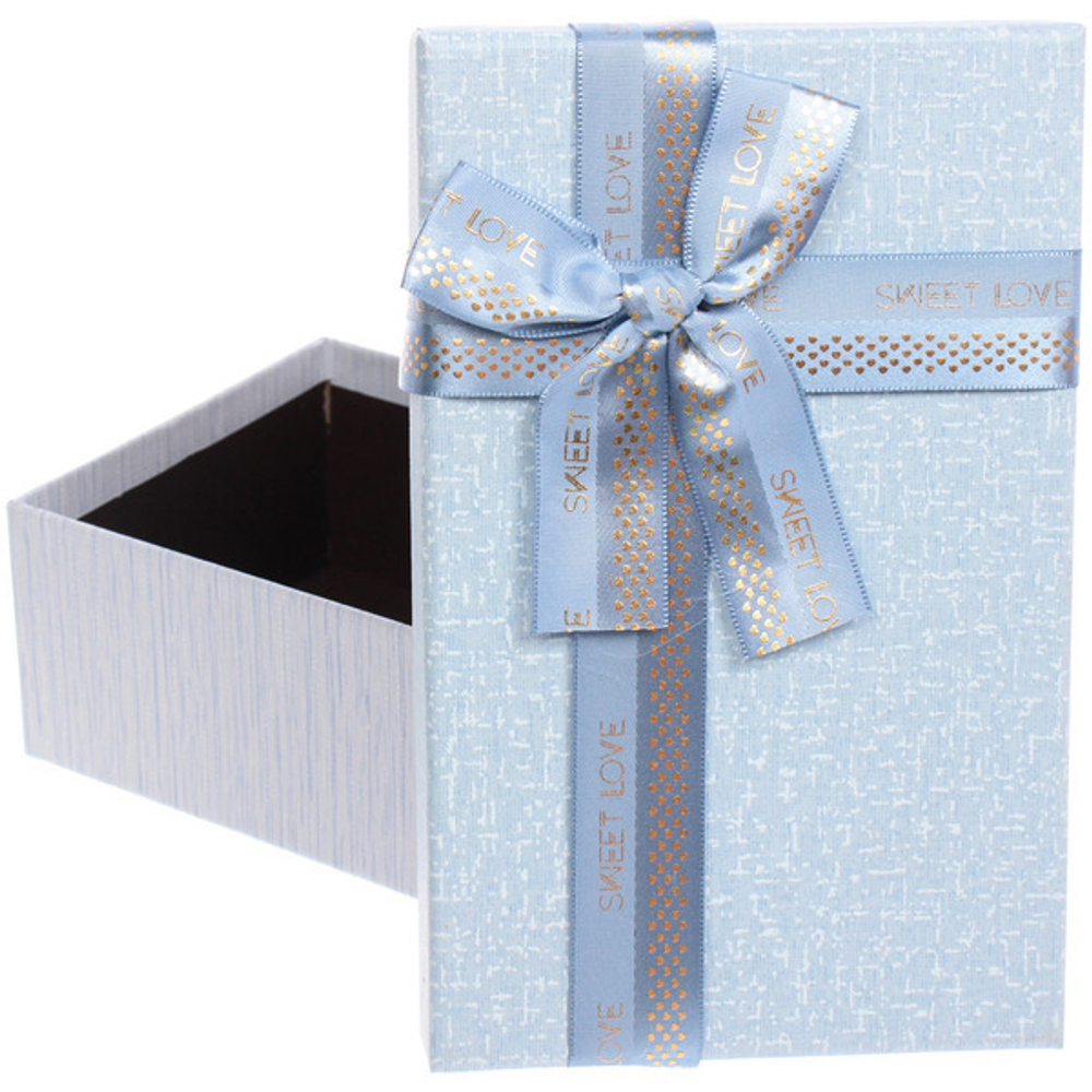 Коробка подарочная «Нежная тайна» 19*12*6,5 см, голубой