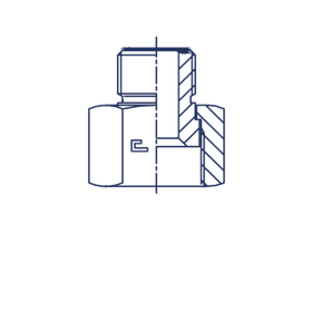 Соединение P D32-06 ORFS 1.11/16 - ORFS 9/16