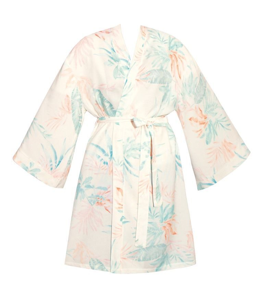 Халат Coco с длинным рукавом (Размер: XXL) (Цвет: пудровый)