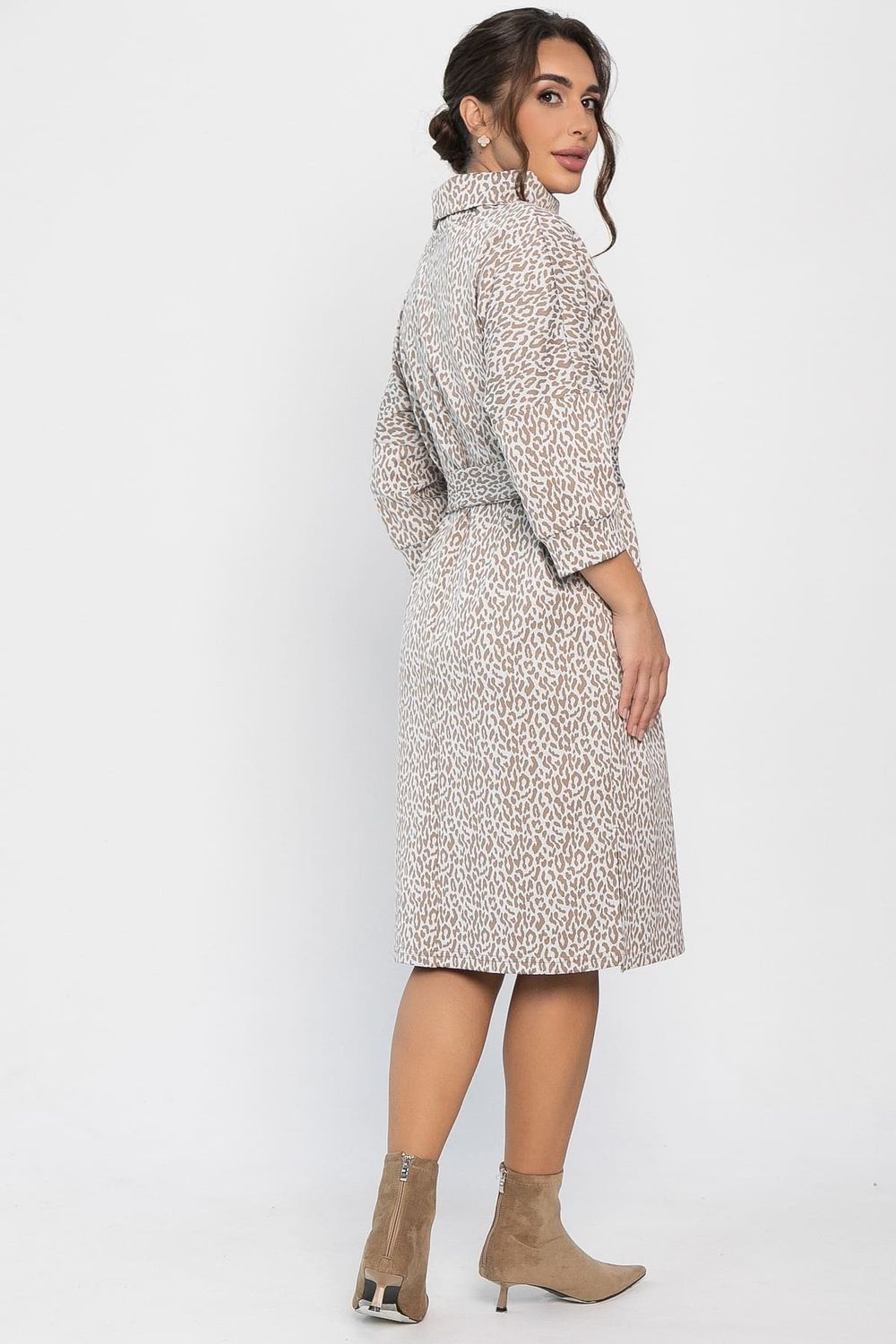 Платье трикотажное Никс (бежевый лео) П14279-4М LT Collection