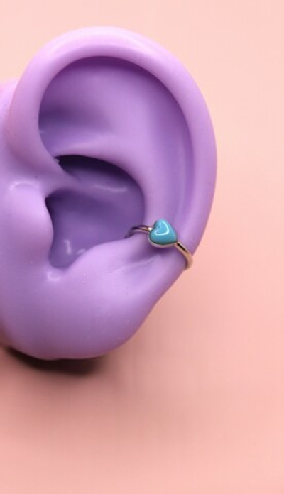 Кафф сердце синее