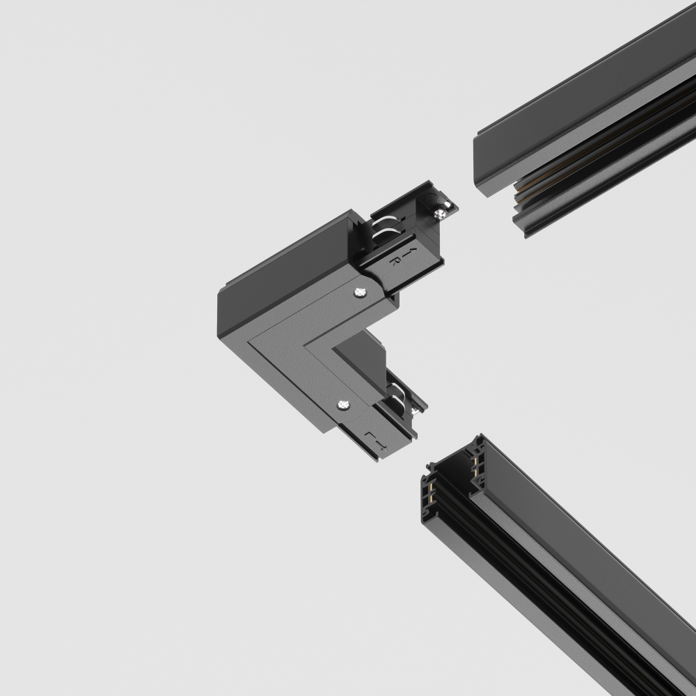 Соединитель угловой правый для трёхфазного шинопровода Maytoni TRA005CL-31B-R