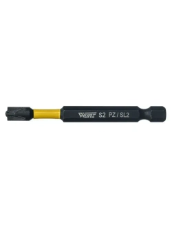 Биты для электромонтажа PZ/SL1 и PZ/SL2 70мм 2шт. S2 намагниченные WURZ 360212