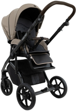 Детская коляска Roan Bass Next Кожа 2.0 2 в 1 BNL/71/2 Cappucino/Black/ руч.Коричневый