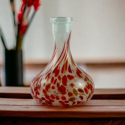 Колба для кальяна Glass MighT "KRB" (Красно-белая крошка)