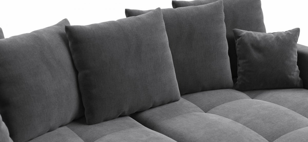 Угловой диван Босс Тренд Велюр Монолит серый